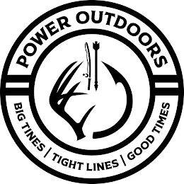 POWER OUTDOORS BIG TINES | TIGHT LINES | GOOD TIMES logo