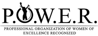 P.O.W.E.R. PROFESSIONAL ORGANIZATION OFWOMEN OF EXCELLENCE RECOGNIZED logo