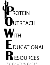 POWER PROTEIN OUTREACH WITH EDUCATIONAL RESOURCES BY CACTUS CARES logo