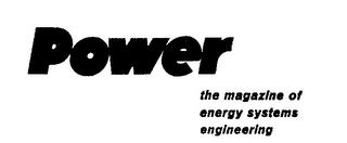 POWER THE MAGAZINE OF ENERGY SYSTEMS ENGINEERING logo