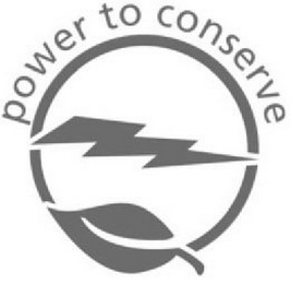 POWER TO CONSERVE logo