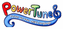 POWER TUNES POWER UP YOUR CHILD'S LANGUAGE logo