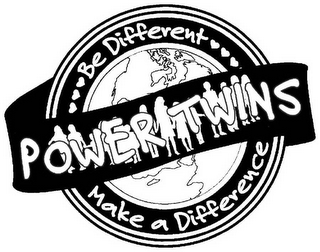 POWER TWINS BE DIFFERENT MAKE A DIFFERENCE logo