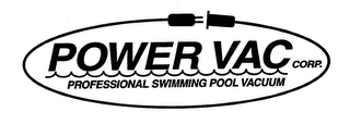 POWER VAC CORP. PROFESSIONAL SWIMMING POOL VACUUM logo