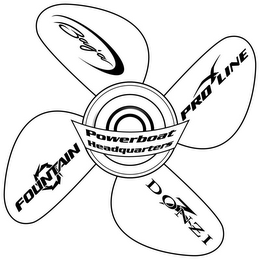 POWERBOAT HEADQUARTERS FOUNTAIN BAJA PROLINE DONZI logo