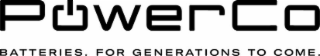 POWERCO BATTERIES. FOR GENERATIONS TO COME. logo