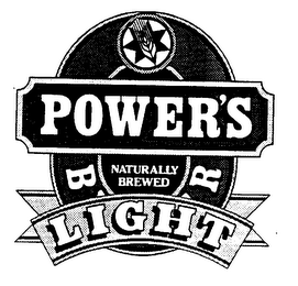 POWER'S LIGHT NATURALLY BREWED logo