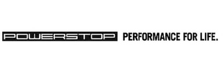 POWERSTOP PERFORMANCE FOR LIFE. logo