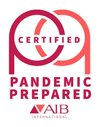 PP CERTIFIED PANDEMIC PREPARED AIB INTERNATIONAL logo