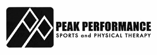 PP PEAK PERFORMANCE SPORTS AND PHYSICAL THERAPY logo