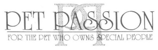 PP PET PASSION FOR THE PET WHO OWNS SPECIAL PEOPLE logo