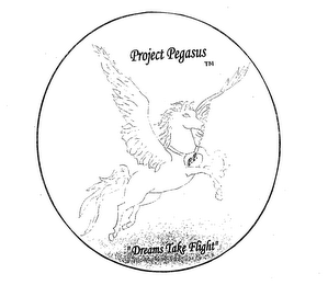 P.P. PROJECT PEGASUS "DREAMS TAKE FLIGHT" logo