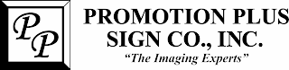 PP PROMOTION PLUS SIGN CO., INC. "THE IMAGING EXPERTS" logo