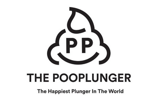 PP THE POOPLUNGER THE HAPPIEST PLUNGER IN THE WORLD logo