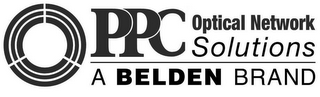 PPC OPTICAL NETWORK SOLUTIONS A BELDEN BRAND logo