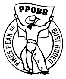 PPOBR PIKES PEAK OR BUST RODEO logo