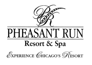 PR PHEASANT RUN RESORT & SPA EXPERIENCE CHICAGO'S RESORT logo
