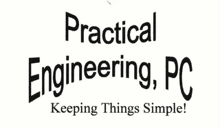 PRACTICAL ENGINEERING, PC KEEPING THINGS SIMPLE! logo