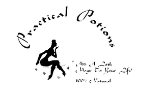 PRACTICAL POTIONS ADD A LITTLE MAGIC TO YOUR LIFE! 100% NATURAL logo