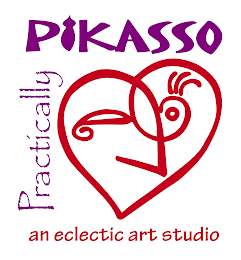 PRACTICALLY PIKASSO AN ECLECTIC ART STUDIO logo