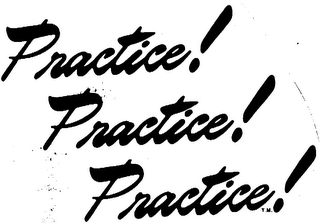 PRACTICE! PRACTICE! PRACTICE! logo