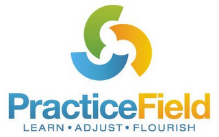 PRACTICEFIELD LEARN ADJUST FLOURISH logo
