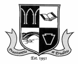 PRAESTANTÍA ET ERUDITÍO EST. 1951 logo