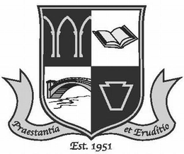 PRAESTANTÍA ET ERUDITÍO EST. 1951 logo
