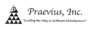 PRAEVIUS, INC. "LEADING THE WAY IN SOFTWARE DEVELOPMENT" logo