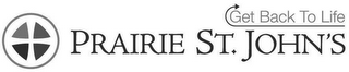 PRAIRIE ST. JOHN'S GET BACK TO LIFE logo