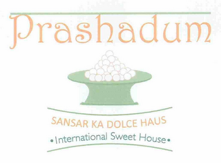 PRASHADUM SANSAR KA DOLCE HAUS · INTERNATIONAL SWEET HOUSE · logo