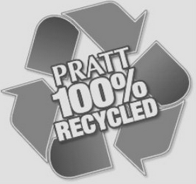 PRATT 100% RECYCLED logo