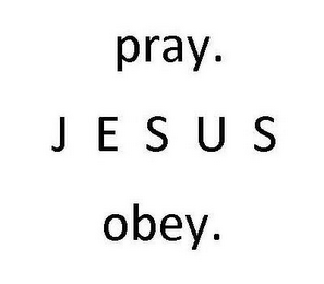 PRAY. J E S U S OBEY. logo