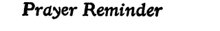 PRAYER REMINDER logo