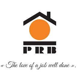 PRB "THE LOVE OF A JOB WELL DONE". logo