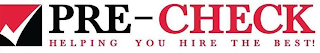 PRE- CHECK HELPING YOU HIRE THE BEST! logo