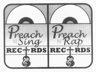 PREACH N' SING RECORDS PREACH N' RAP RECORDS logo
