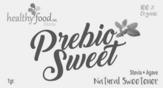 PREBIO SWEET HEALTH FOOD INT. STEVIA 100% ORGANIC STEVIA + AGAVE NATURAL SWEETENER 1 GR. logo