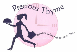 PRECIOUS THYME DINNERS DELIVERED TO YOUR DOOR logo