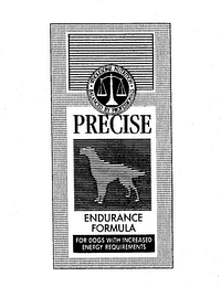 PRECISE ENDURANCE FORMULA FOR DOGS WITHINCREASED ENERGY REQUIREMENTS WHOLESOME NUTRITION BALANCED BY PROFESSIONALS logo