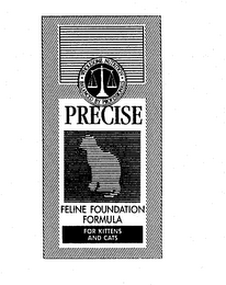 PRECISE FELINE FOUNDATION FORMULA FOR KITTENS AND CATS WHOLESOME NUTRITION BALANCED BY PROFESSIONALS logo