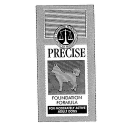 PRECISE FOUNDATION FORMULA FOR MODERATELY ACTIVE ADULT DOGS WHOLESOME NUTRITION BALANCED BY PROFESSIONALS logo