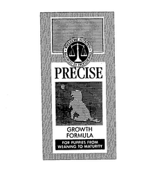 PRECISE GROWTH FORMULA FOR PUPPIES FROMWEANING TO MATURITY WHOLESOME NUTRITION BALANCED BY PROFESSIONALS logo