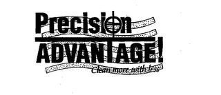 PRECISION ADVANTAGE CLEAN MORE WITH LESS logo
