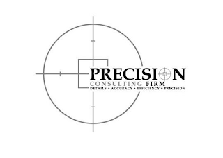 PRECISION CONSULTING FIRM DETAILS + ACCURACY+ EFFICIENCY=PRECISION logo