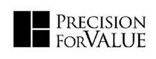 PRECISION FOR VALUE logo