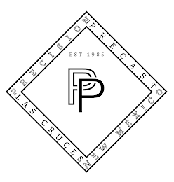 PRECISION PRECAST LAS CRUCES NEW MEXICO PP EST. 1985 logo