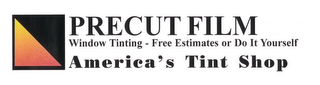 PRECUT FILM WINDOW TINTING FREE ESTIMATES OR DO IT YOURSELF AMERICA'S TINT SHOP logo