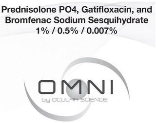 PREDNISOLONE PO4, GATIFLOXACIN, AND BROMFENAC SODIUM SESQUIHYDRATE 1% / 0.5%/ 0.007% OMNI BY OCULAR SCIENCE logo