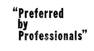 "PREFERRED BY PROFESSIONALS" logo